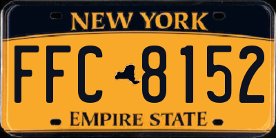 NY license plate FFC8152