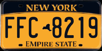 NY license plate FFC8219