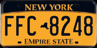 NY license plate FFC8248