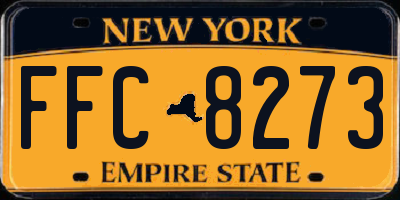 NY license plate FFC8273