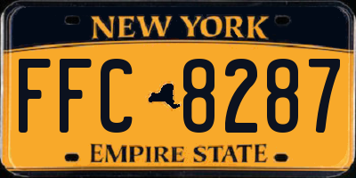 NY license plate FFC8287