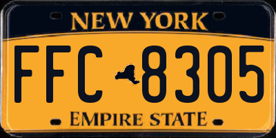 NY license plate FFC8305
