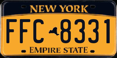 NY license plate FFC8331