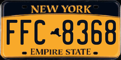 NY license plate FFC8368