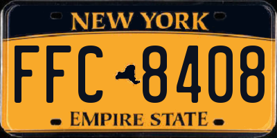 NY license plate FFC8408