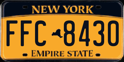 NY license plate FFC8430