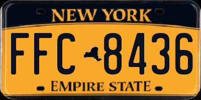 NY license plate FFC8436