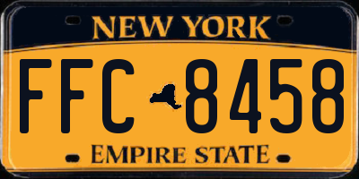 NY license plate FFC8458