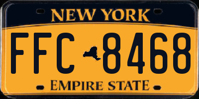 NY license plate FFC8468