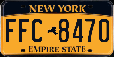 NY license plate FFC8470
