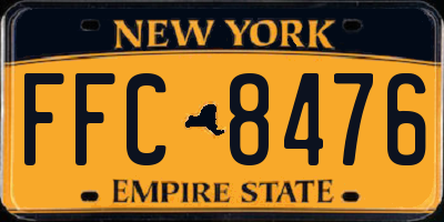 NY license plate FFC8476