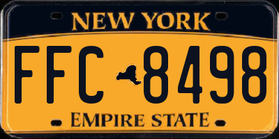 NY license plate FFC8498