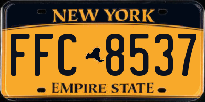 NY license plate FFC8537