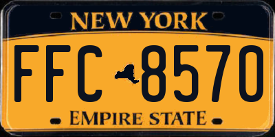 NY license plate FFC8570