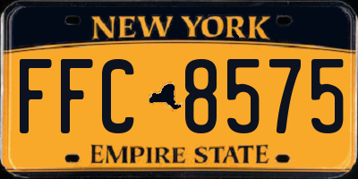 NY license plate FFC8575