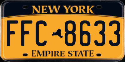 NY license plate FFC8633