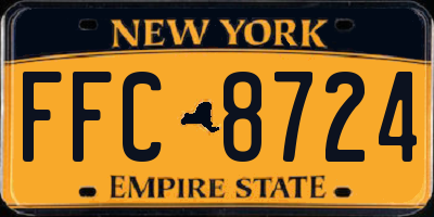 NY license plate FFC8724