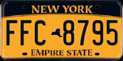 NY license plate FFC8795
