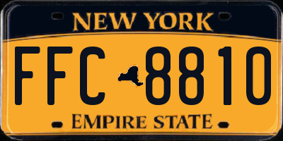 NY license plate FFC8810