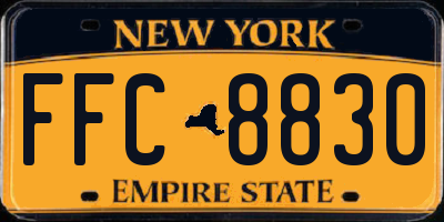 NY license plate FFC8830