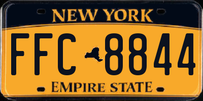 NY license plate FFC8844