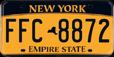 NY license plate FFC8872