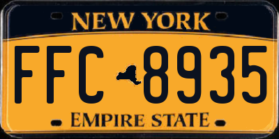 NY license plate FFC8935