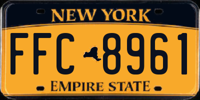 NY license plate FFC8961