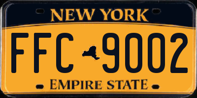 NY license plate FFC9002