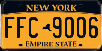 NY license plate FFC9006