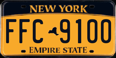 NY license plate FFC9100