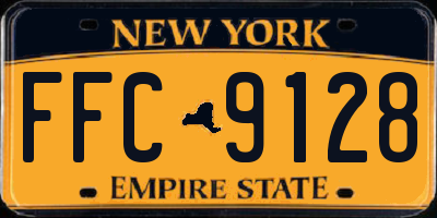 NY license plate FFC9128