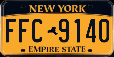 NY license plate FFC9140