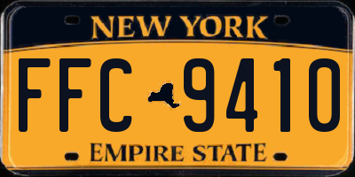 NY license plate FFC9410