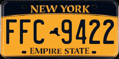 NY license plate FFC9422