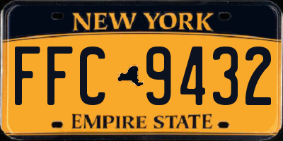 NY license plate FFC9432