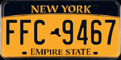 NY license plate FFC9467