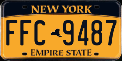 NY license plate FFC9487
