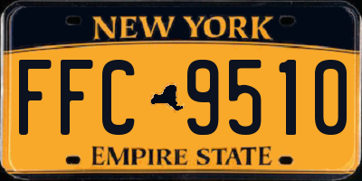 NY license plate FFC9510
