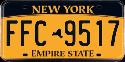 NY license plate FFC9517
