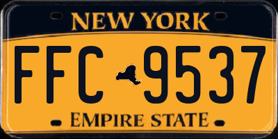 NY license plate FFC9537