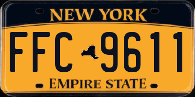 NY license plate FFC9611