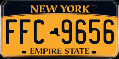 NY license plate FFC9656