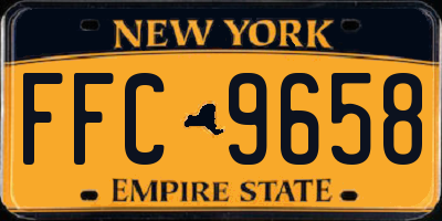 NY license plate FFC9658