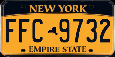 NY license plate FFC9732
