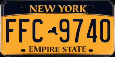 NY license plate FFC9740