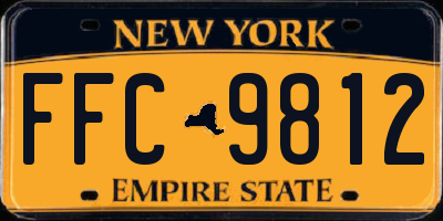 NY license plate FFC9812