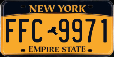 NY license plate FFC9971