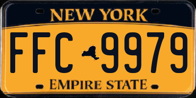 NY license plate FFC9979