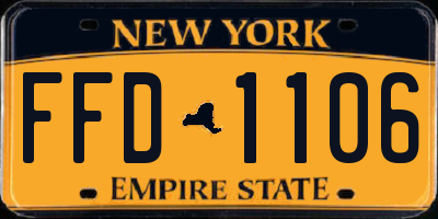 NY license plate FFD1106